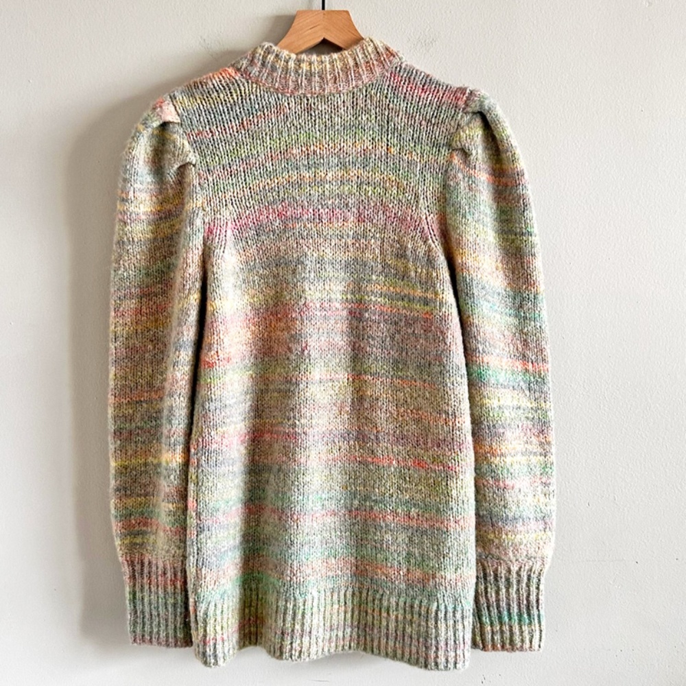 LoveShackFancy Wilford Boyfriend Cardigan Sweater | Autumn Rainbow Size X-Small - Picture 4 of 16